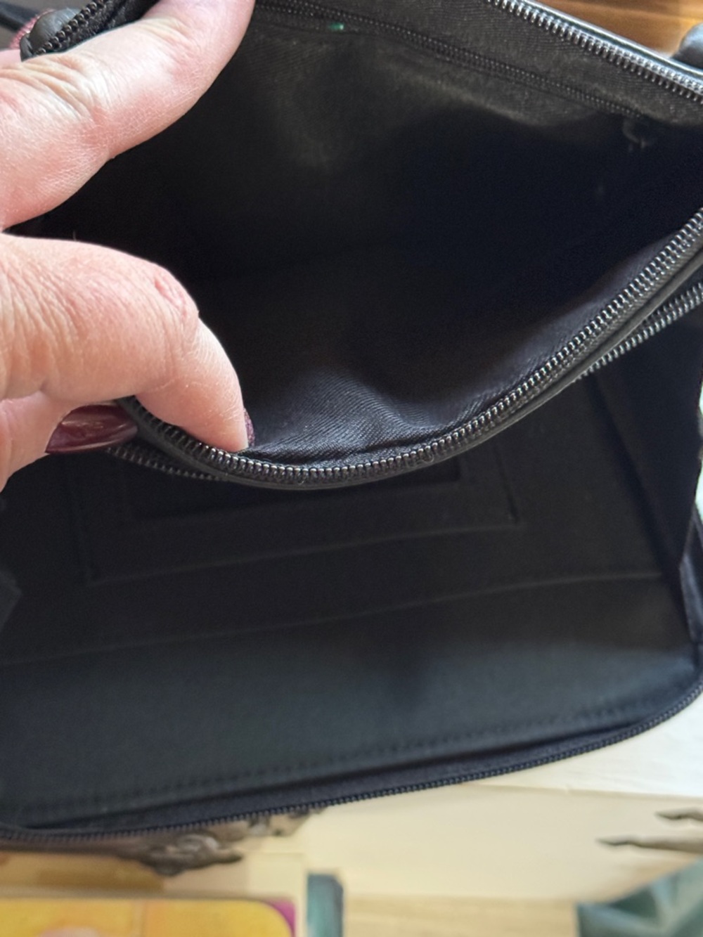 Fossil Black Pebbled Leather Messenger Crossbody - Picture 5 of 9